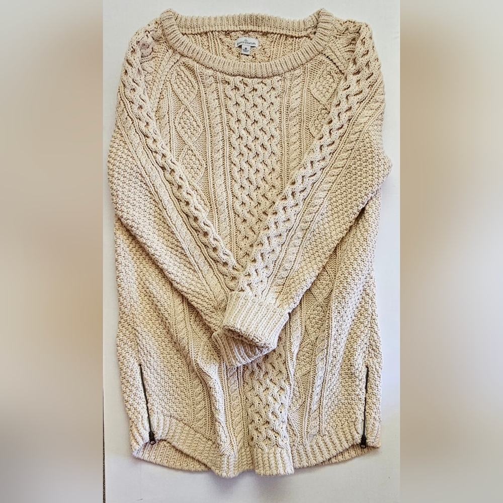 EUC Womens LL Bean Signature M Fisherman  Tunic Sweater